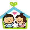 かのや乳児院ロゴマーク　２０１１年２月<br>■赤ちゃんたちが安心して暮らせるお家をイメージして鹿児島県鹿屋市の鹿屋乳児院様のロゴを制作しました。