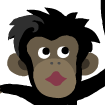 チンパンジー・イラストサンプル・絵本・動物<br>２０１２年３月制作