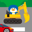 【くるまアプリイラスト】ブルーアート『親子で遊ぼう！くるまdeブーブー！』<br>■スポーツカー・消防車・パトカーなどくるまアプリのイラストを描きました。2013年12月発行