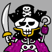 【海賊・ゲームイラスト】チャイルド本社『たのしいなつＣ　2016　「かいぞくだんゲーム」』<br>■海賊たちが色んなキャラを仲間にするゲームのイラスト描きました。　2016年07月発行